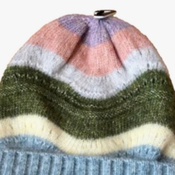 Zara Girls Wool Blend Stripe Beanie 10-14 Years - Picture 5 of 6